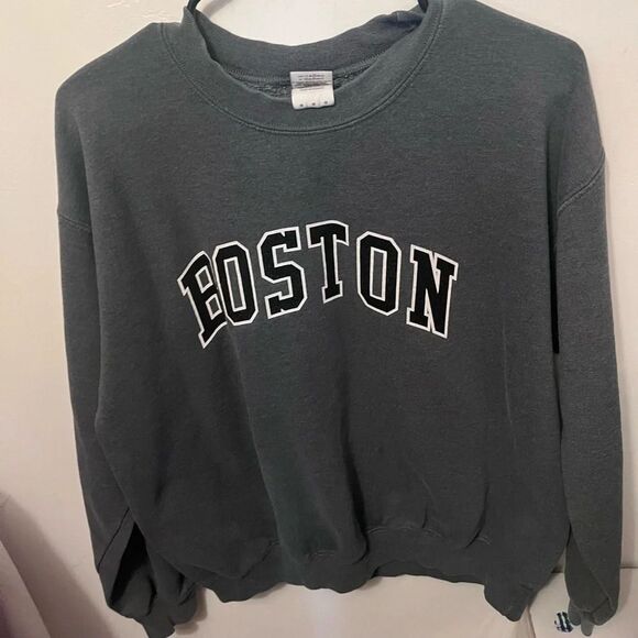 Unisex Grey Boston Hoodie - Picture 2 of 6